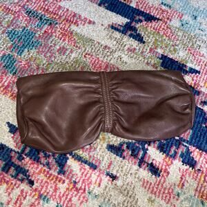 Fossil Clutch Bag Brown Soft Leather